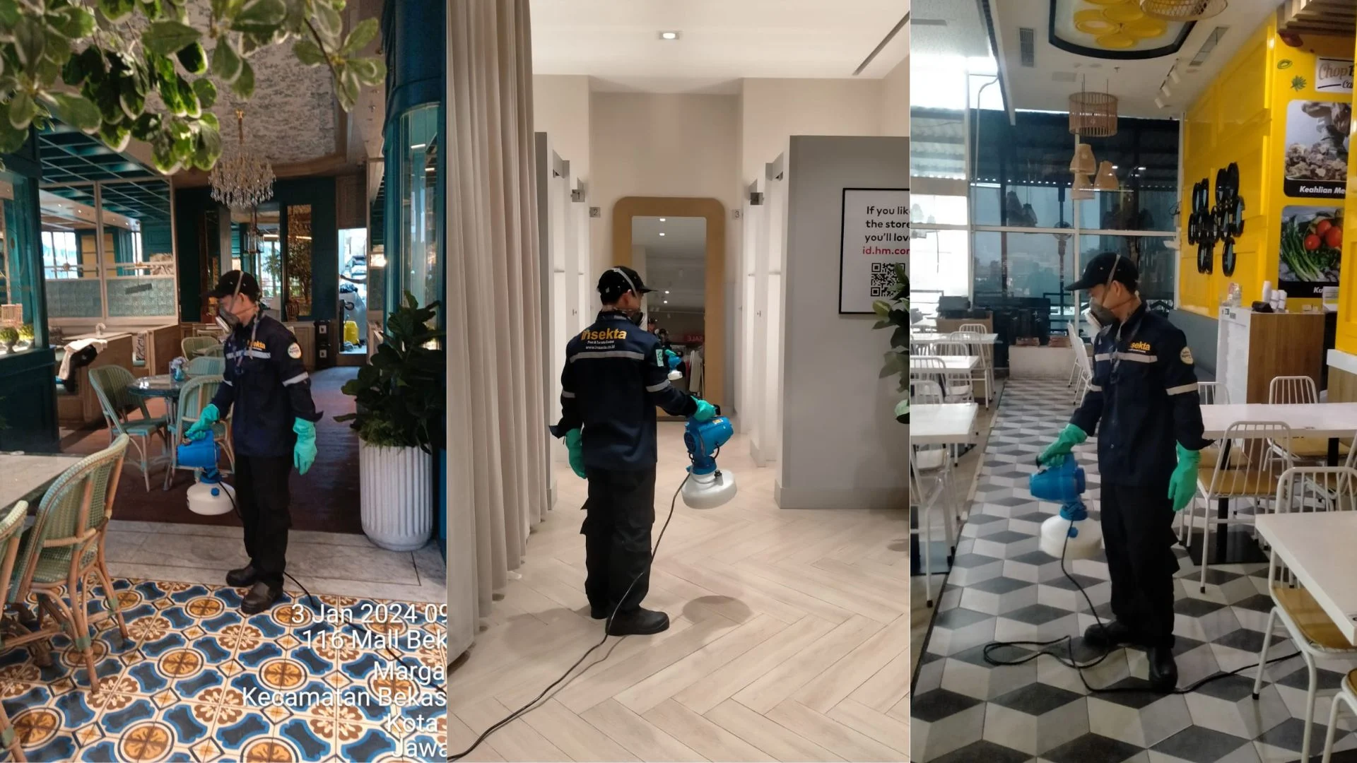 pest control f&b, restaurant, kafe, mall